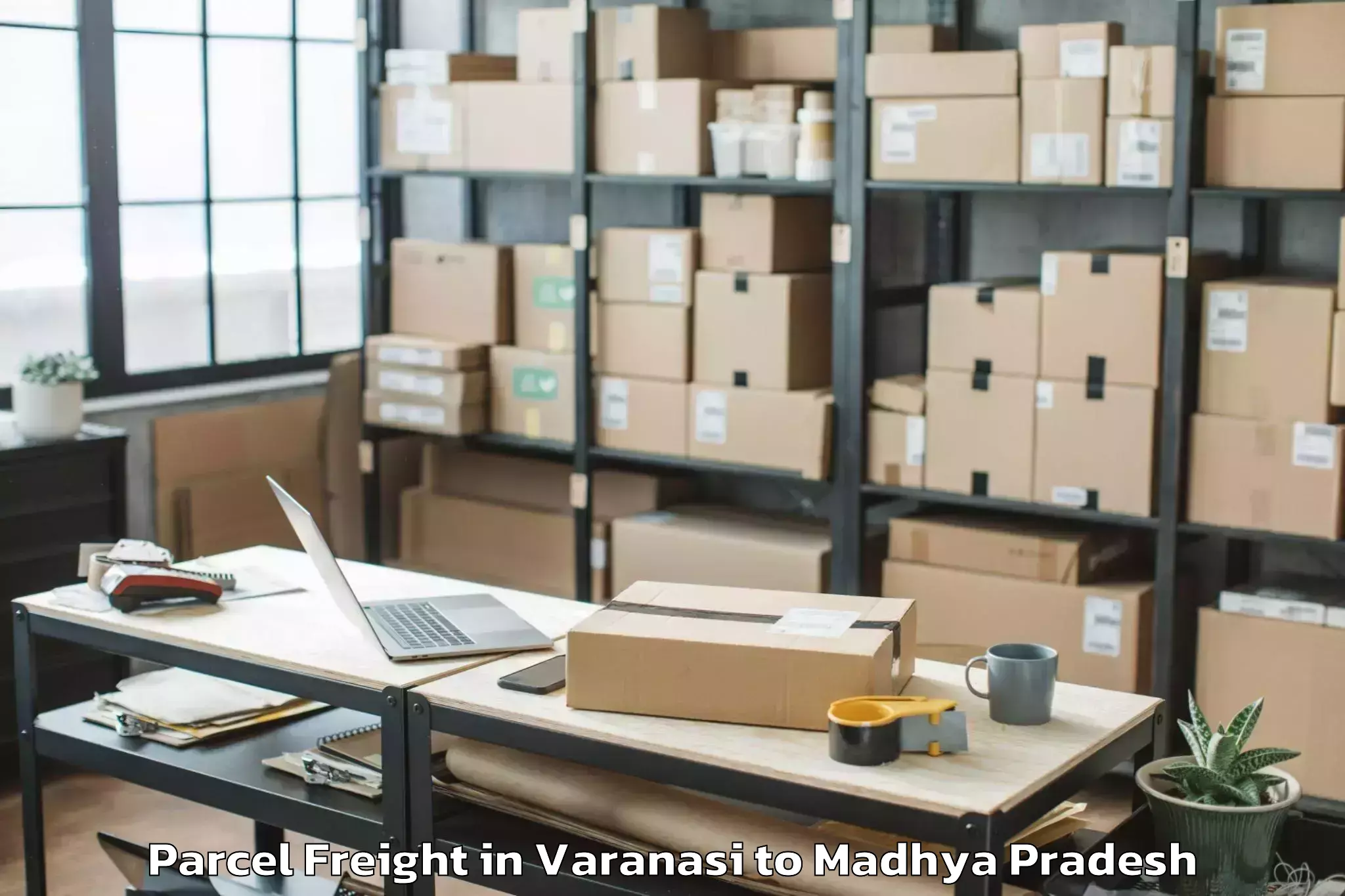 Book Varanasi to Maharajpur Parcel Freight Online